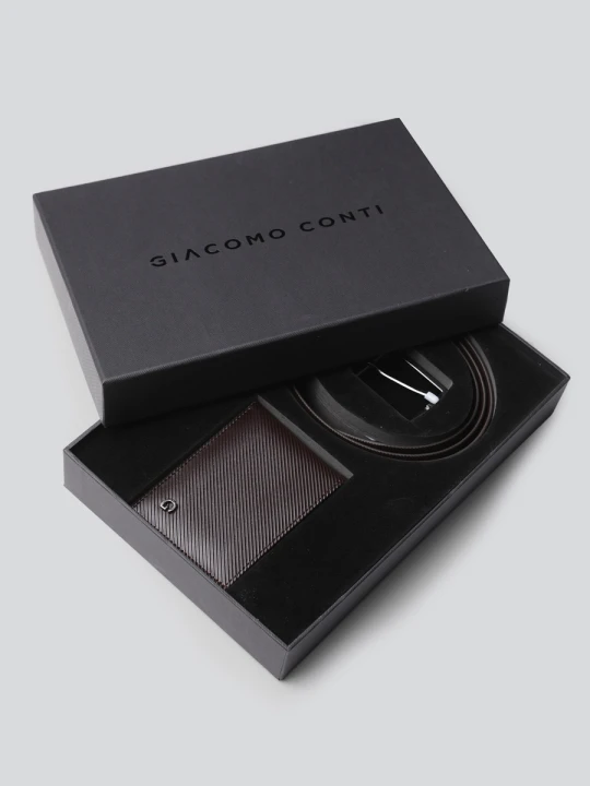 Zdjęcie produktu Pasek plus portfel - zestaw 04003B80BRA Giacomo Conti brazowy