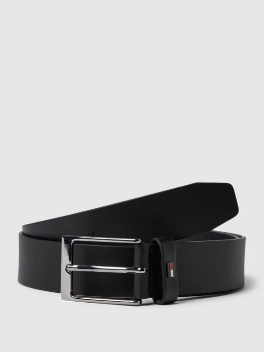 Zdjęcie produktu Pasek skórzany z metalową sprzączką model ‘LAYTON LEATHER’ Tommy Hilfiger Czarny