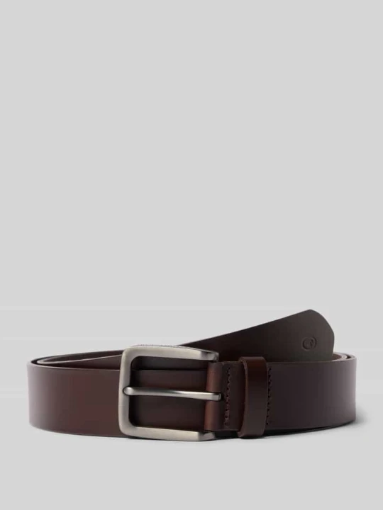 Zdjęcie produktu Pasek skórzany ze sprzączką model „Scott” Tom Tailor Ciemnobrązowy
