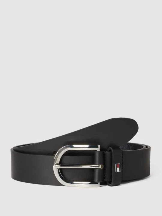 Zdjęcie produktu Pasek skórzany ze sprzączką Tommy Hilfiger Czarny