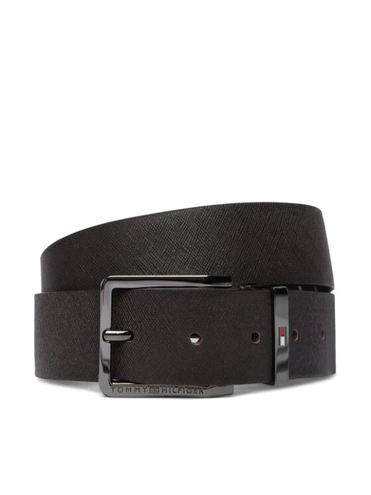 Zdjęcie produktu Pasek Tommy Hilfiger Oliver Saffiano 3.5 AM0AM14573 Brązowy ciemny