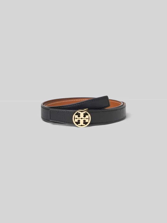 Zdjęcie produktu Pasek z detal z logo Tory Burch Czarny