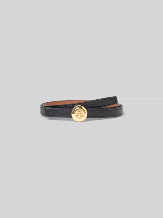 Zdjęcie produktu Pasek z detal z logo Tory Burch Średniobrązowy