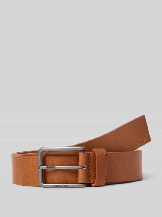 Zdjęcie produktu Pasek z detalem z logo Calvin Klein Koniakowy