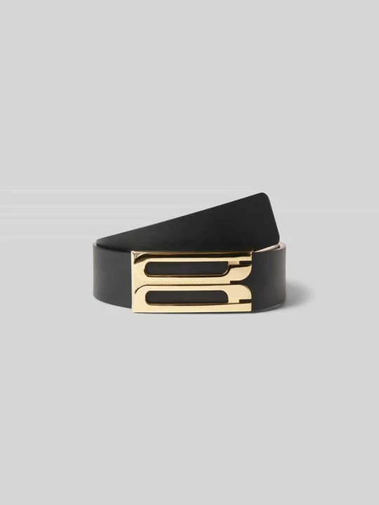 Zdjęcie produktu Pasek z detalem z logo Victoria Beckham Czarny