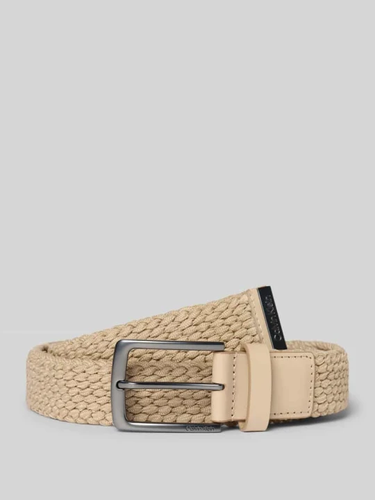 Zdjęcie produktu Pasek z efektem plecionki ze sprzączką Calvin Klein Beżowy