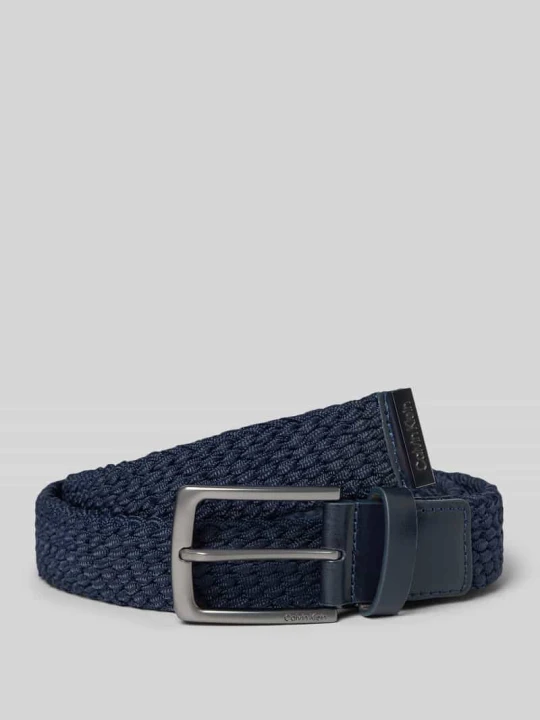 Zdjęcie produktu Pasek z efektem plecionki ze sprzączką Calvin Klein Granatowy