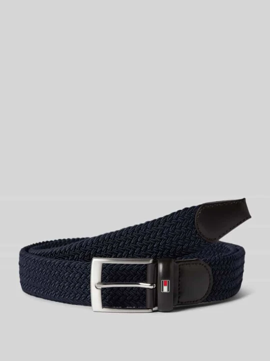 Zdjęcie produktu Pasek z fakturowanym wzorem model ‘NEW ADAN’ Tommy Hilfiger Granatowy