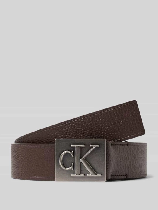 Zdjęcie produktu Pasek z naturalnej skóry bydlęcej Calvin Klein Ciemnobrązowy