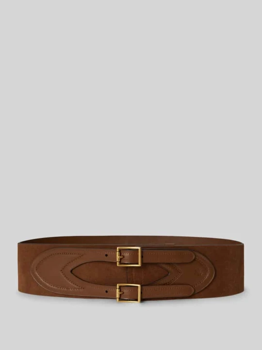Zdjęcie produktu Pasek z naturalnej skóry bydlęcej Lauren Ralph Lauren Średniobrązowy