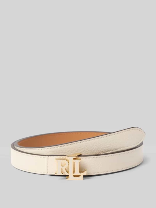 Zdjęcie produktu Pasek z naturalnej skóry bydlęcej model 'REV' Lauren Ralph Lauren Złamany biały