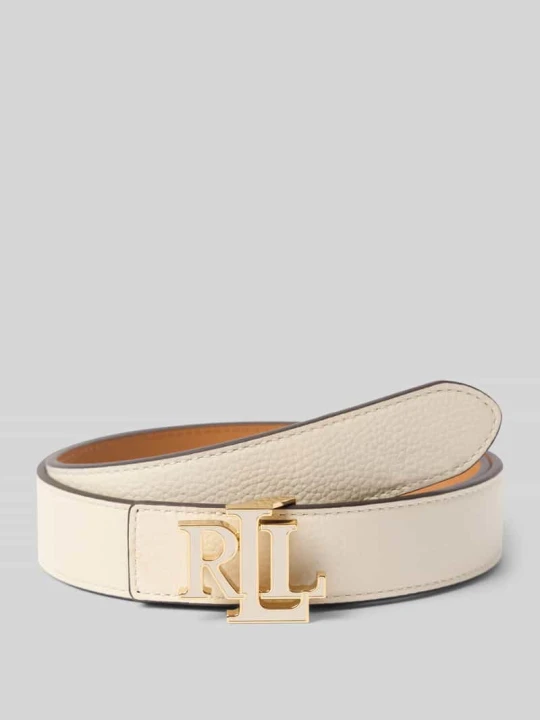 Zdjęcie produktu Pasek z naturalnej skóry bydlęcej model 'REV' Lauren Ralph Lauren Złamany biały