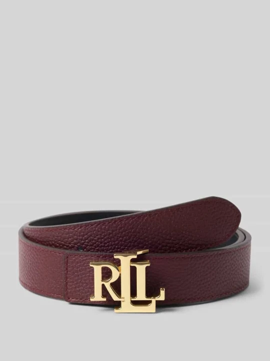 Zdjęcie produktu Pasek z naturalnej skóry bydlęcej model 'REV' Lauren Ralph Lauren Bordowy