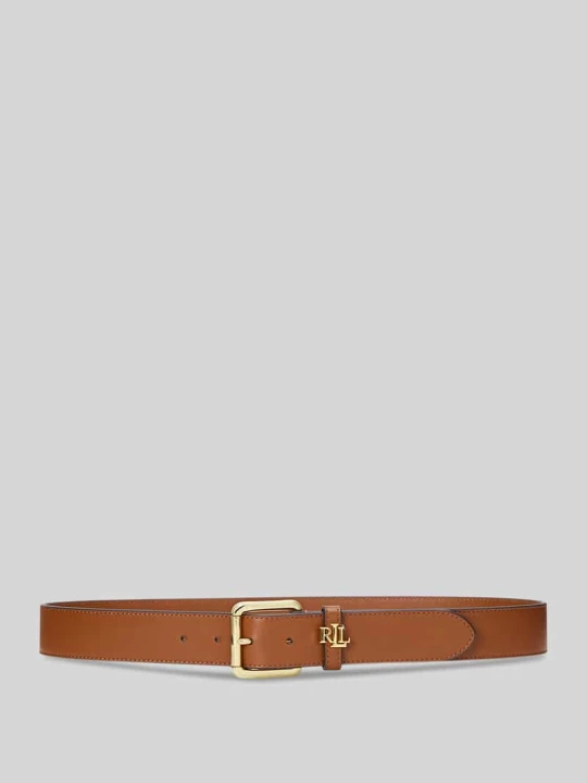 Zdjęcie produktu Pasek z naturalnej skóry bydlęcej z detalem z logo Lauren Ralph Lauren Koniakowy