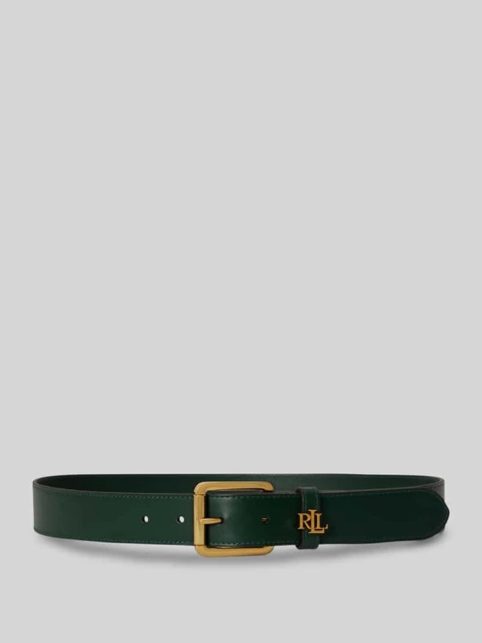 Zdjęcie produktu Pasek z naturalnej skóry bydlęcej z detalem z logo Lauren Ralph Lauren Trzcinowy