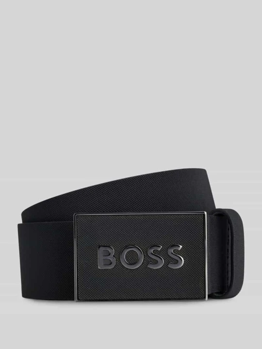 Zdjęcie produktu Pasek z naturalnej skóry model 'BOSS_ICON' Czarny