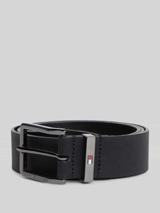 Zdjęcie produktu Pasek z naturalnej skóry model 'OLIVER SAFFIANO 3.5' Tommy Hilfiger czarny