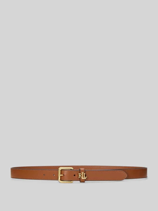 Zdjęcie produktu Pasek z naturalnej skóry z detalem z logo Lauren Ralph Lauren Koniakowy
