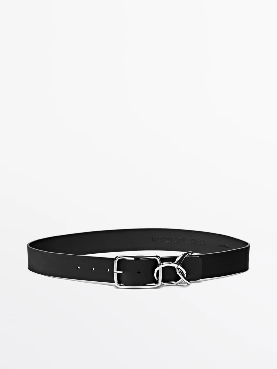 Zdjęcie produktu Pasek Z Ozdobną Sprzączką – Studio - Czarny - L / 90cm - Massimo Dutti - Female