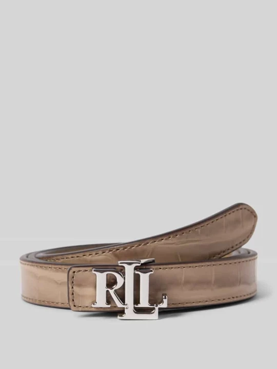 Zdjęcie produktu Pasek ze skóry bydlęcej z aplikacją z logo Lauren Ralph Lauren