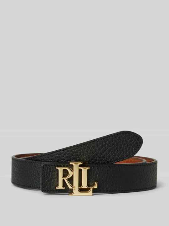 Zdjęcie produktu Pasek ze skóry bydlęcej z funkcją dwustronną Lauren Ralph Lauren Czarny