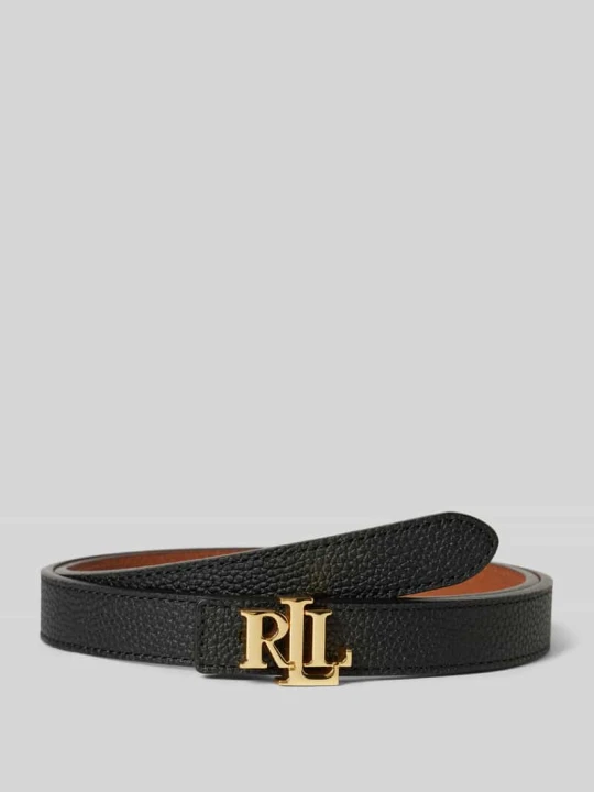 Zdjęcie produktu Pasek ze skóry bydlęcej z funkcją dwustronną Lauren Ralph Lauren Czarny