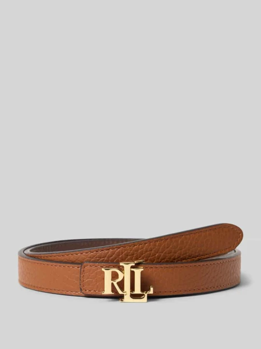 Zdjęcie produktu Pasek ze skóry bydlęcej z funkcją dwustronną Lauren Ralph Lauren Ciemnobrązowy