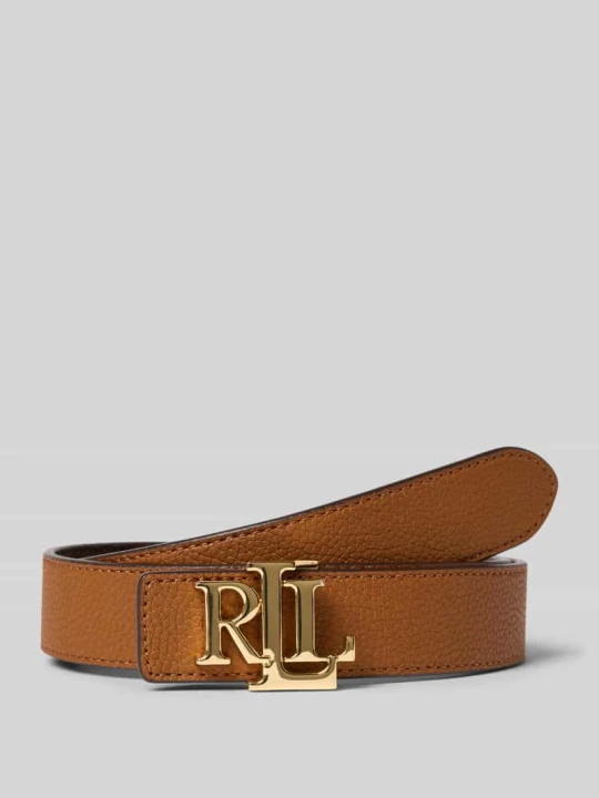 Zdjęcie produktu Pasek ze skóry bydlęcej z funkcją dwustronną Lauren Ralph Lauren Ciemnobrązowy