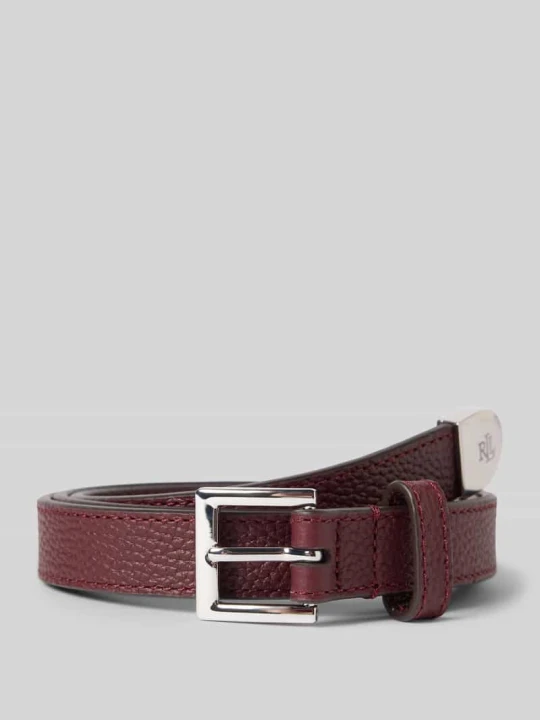 Zdjęcie produktu Pasek ze skóry bydlęcej ze sprzączką Lauren Ralph Lauren Ciemnoszary