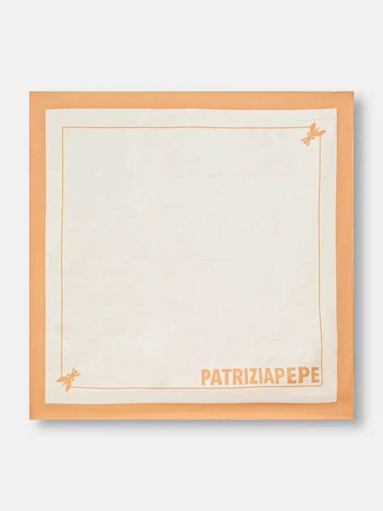 Zdjęcie produktu Patrizia Pepe apaszka jedwabna beżowy