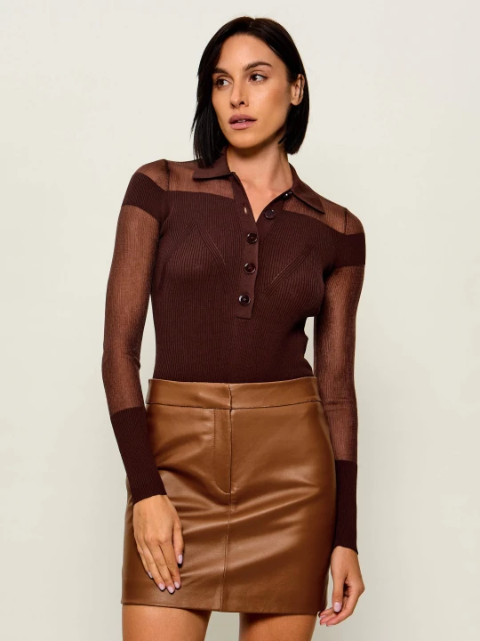 Zdjęcie produktu Patrizia Pepe Body | Slim Fit brązowy