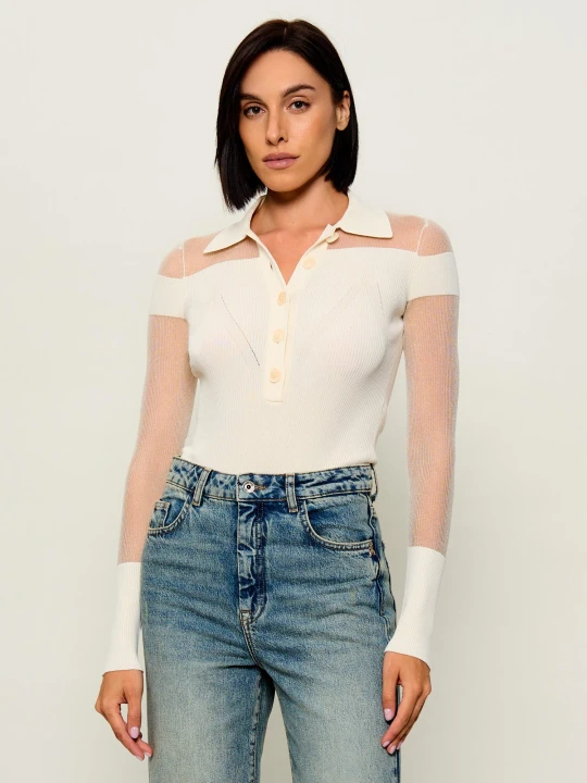 Zdjęcie produktu Patrizia Pepe Body | Slim Fit ecru