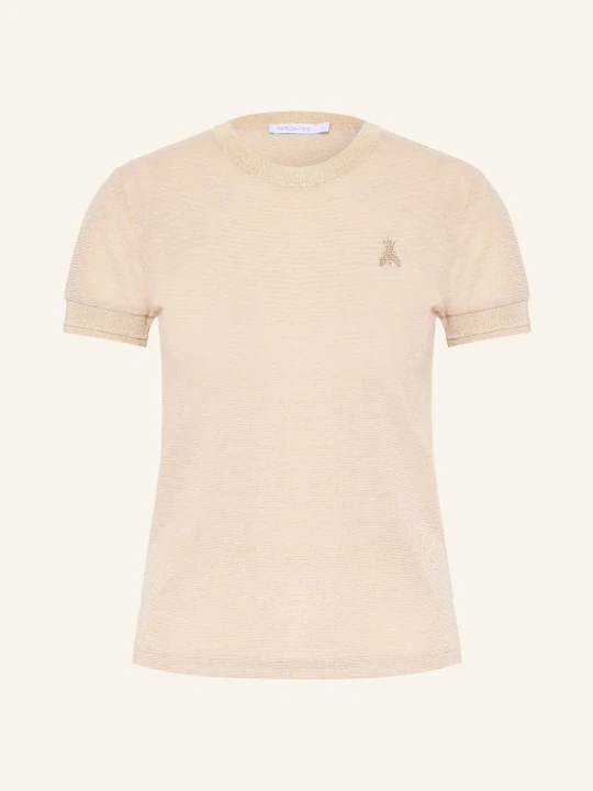 Zdjęcie produktu Patrizia Pepe Dzianinowa Koszulka Z Błyszczącą Przędzą beige