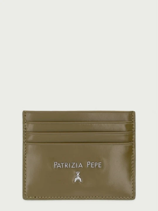 Zdjęcie produktu Patrizia Pepe etui na karty damskie skórzane zielony