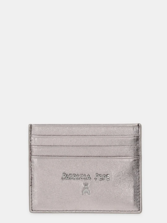 Zdjęcie produktu Patrizia Pepe etui na karty skórzane szary