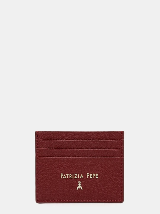 Zdjęcie produktu Patrizia Pepe etui na karty skórzane czerwony