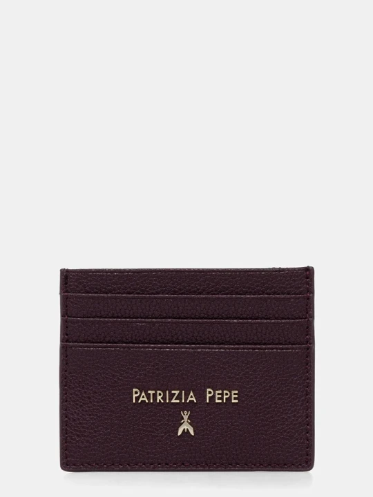 Zdjęcie produktu Patrizia Pepe etui na karty skórzane fioletowy
