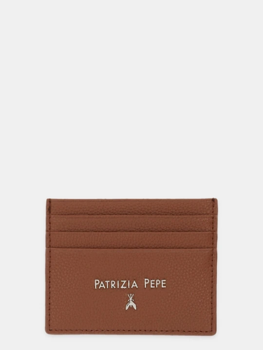 Zdjęcie produktu Patrizia Pepe etui na karty skórzane brązowy