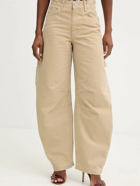 Zdjęcie produktu Patrizia Pepe jeansy relaxed fit damskie beżowy