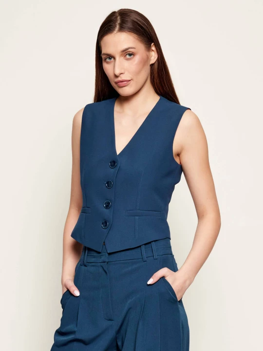 Zdjęcie produktu Patrizia Pepe Kamizelka | Slim Fit morski