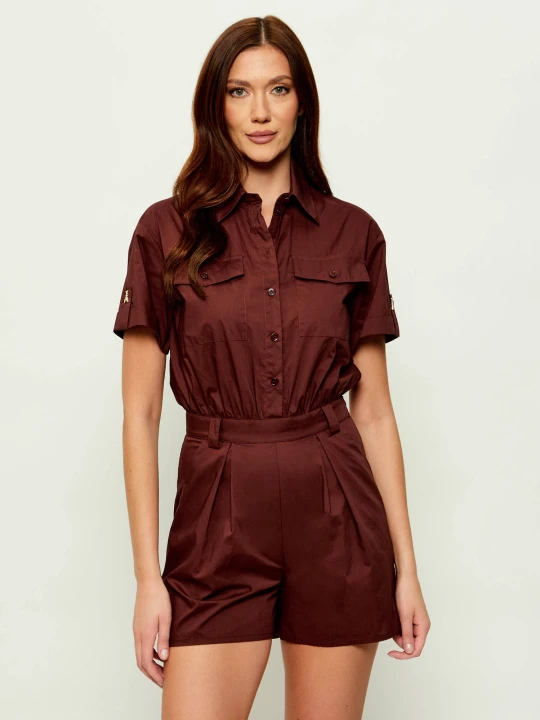 Zdjęcie produktu Patrizia Pepe Kombinezon | Slim Fit brązowy