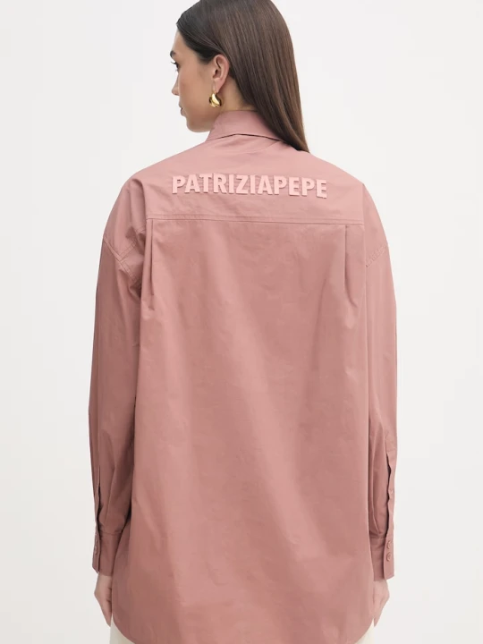 Zdjęcie produktu Patrizia Pepe koszula damska bawełniana brązowy