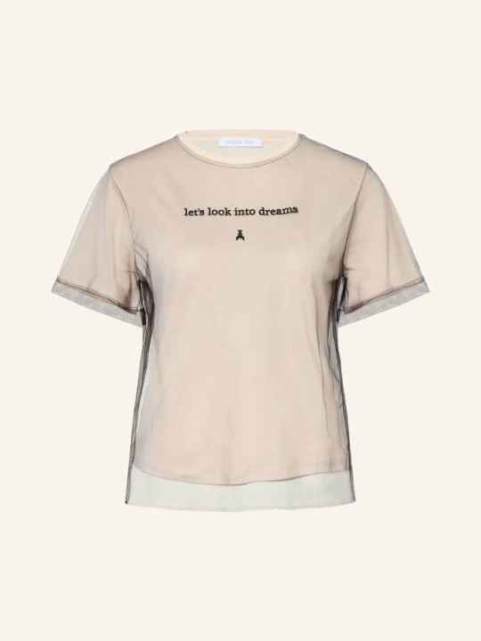 Zdjęcie produktu Patrizia Pepe Koszulka Z Mieszanki Materiałów beige