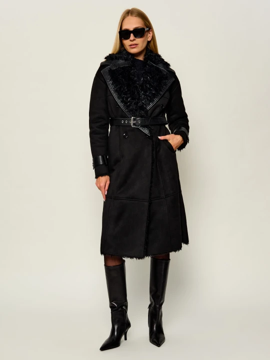 Zdjęcie produktu Patrizia Pepe Kożuch | shearling czarny