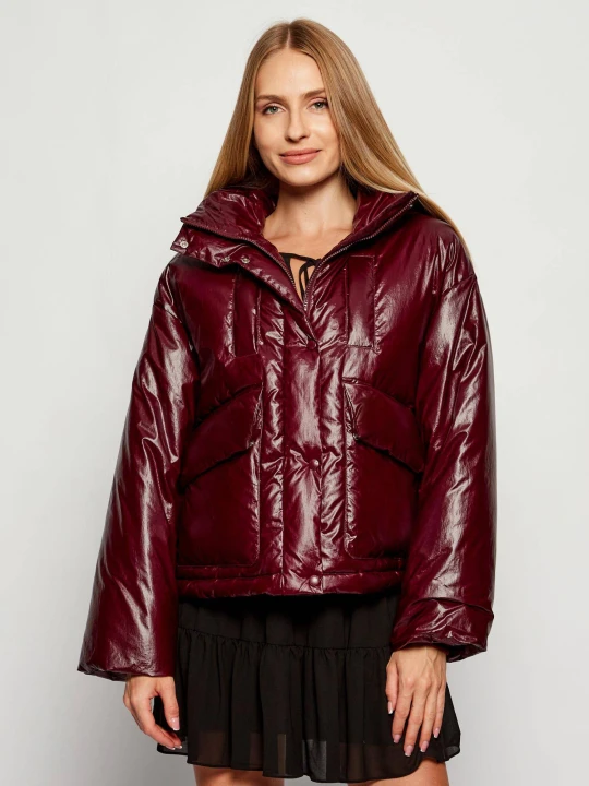 Zdjęcie produktu Patrizia Pepe Kurtka z szelkami | Oversize fit bordowy