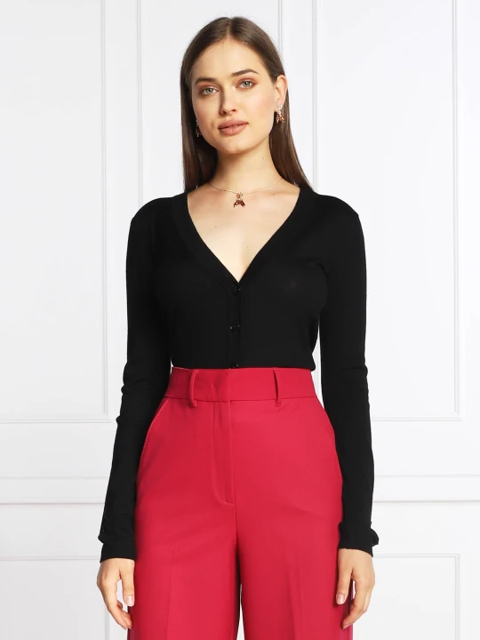 Zdjęcie produktu Patrizia Pepe Lniana bluzka | Slim Fit czarny