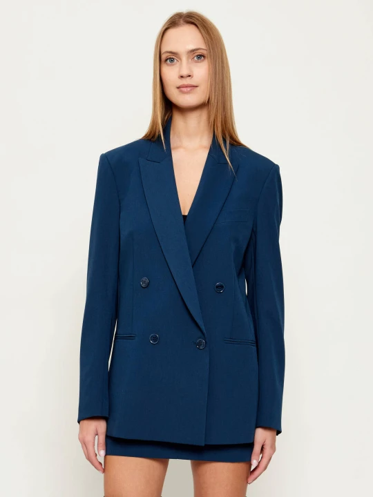 Zdjęcie produktu Patrizia Pepe Marynarka ESSENTIAL | Oversize fit indygo