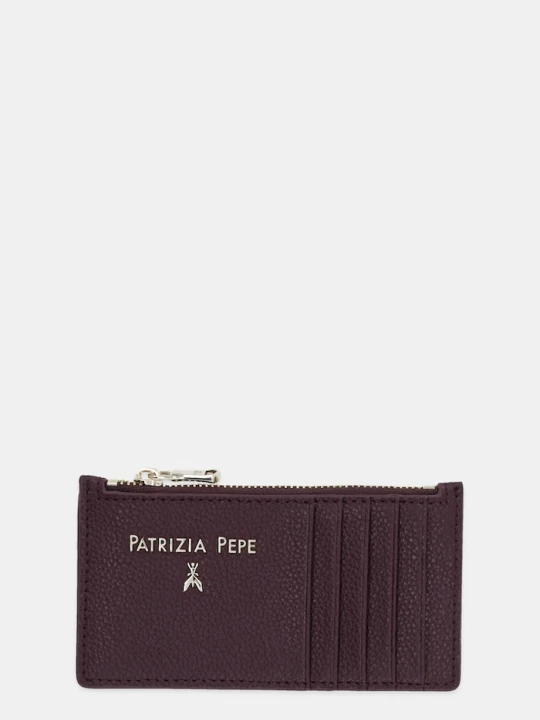 Zdjęcie produktu Patrizia Pepe portfel damski skórzany bordowy