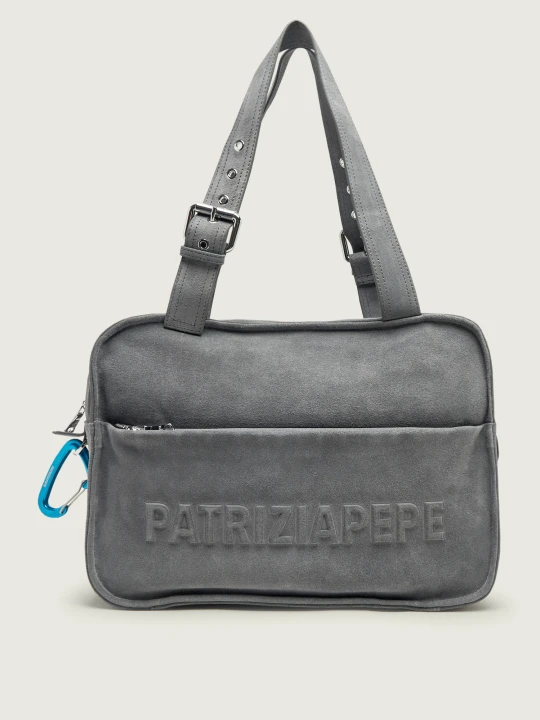 Zdjęcie produktu Patrizia Pepe Shopperka | zamsz szary