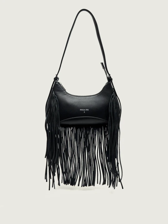 Zdjęcie produktu Patrizia Pepe Skórzane hobo czarny